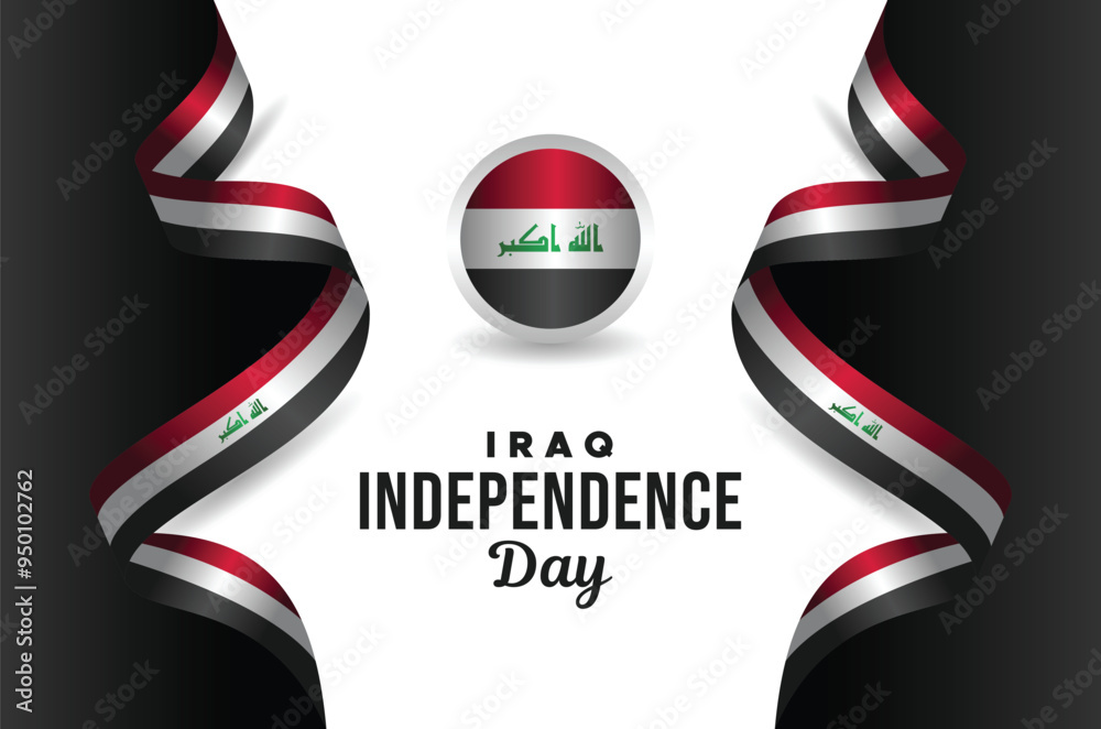 Fototapeta premium Iraq Independence Day Banner Design