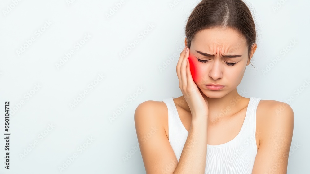Concerned Woman Examining Red Rash on Hand Concerned Woman Examining Red Rash on Hand
