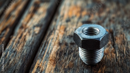 Close-up of bolt nut. photo