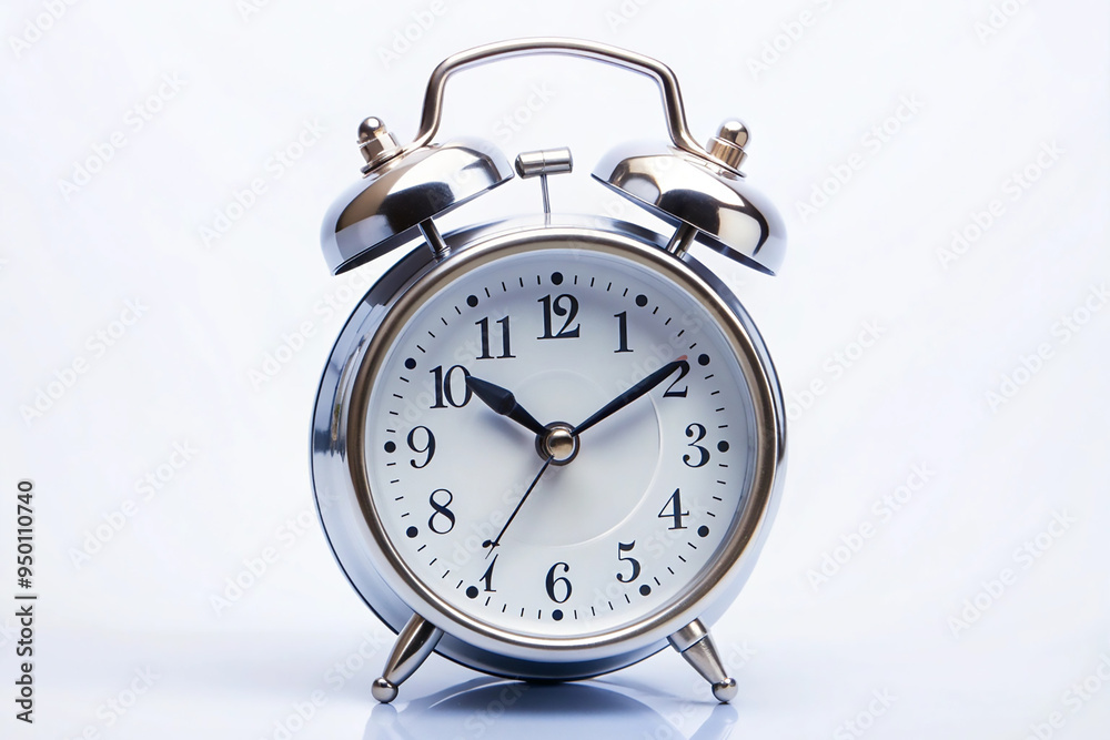 alarm clock against white background. old model clock analog alarm clock against white background. old model clock analog