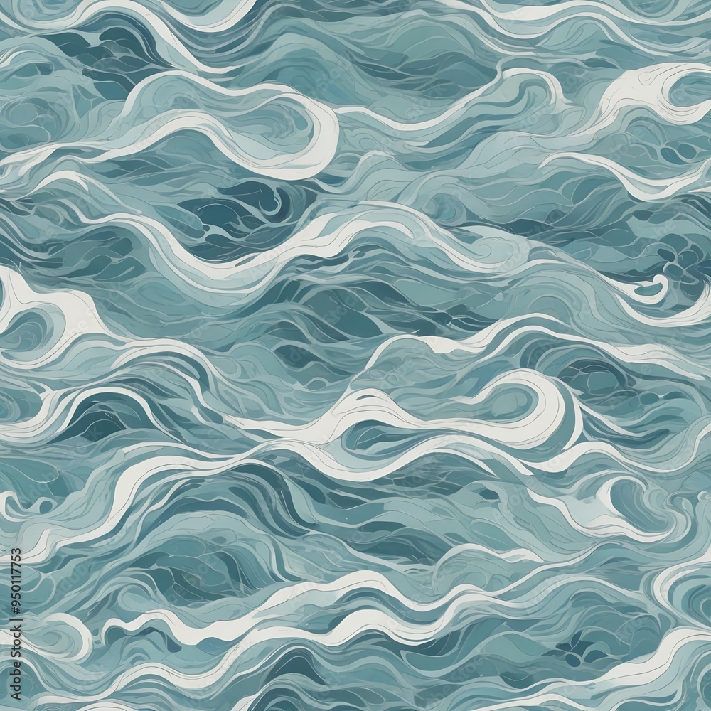 sea waves seamless pattern sea waves seamless pattern