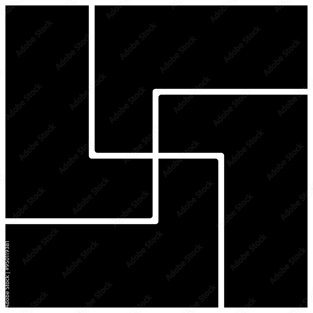 4 Square and rectangle shape vector photo collage template for mood board background, black and white grid texture pattern layout for picture display presentation. 4 Square and rectangle shape vector photo collage template for mood board background, black and white grid texture pattern layout for picture display presentation.