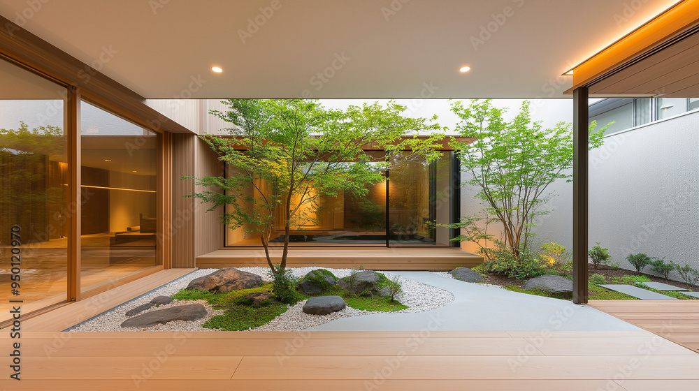 Fototapeta premium Contemporary Japanese house