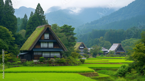 Traditional wooden Japanese house