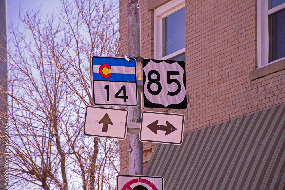 Fototapeta premium Colorado 14 Road Sign