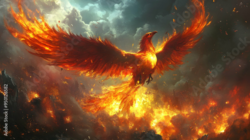 Fantasy Phoenix Rebirth Concept Art,