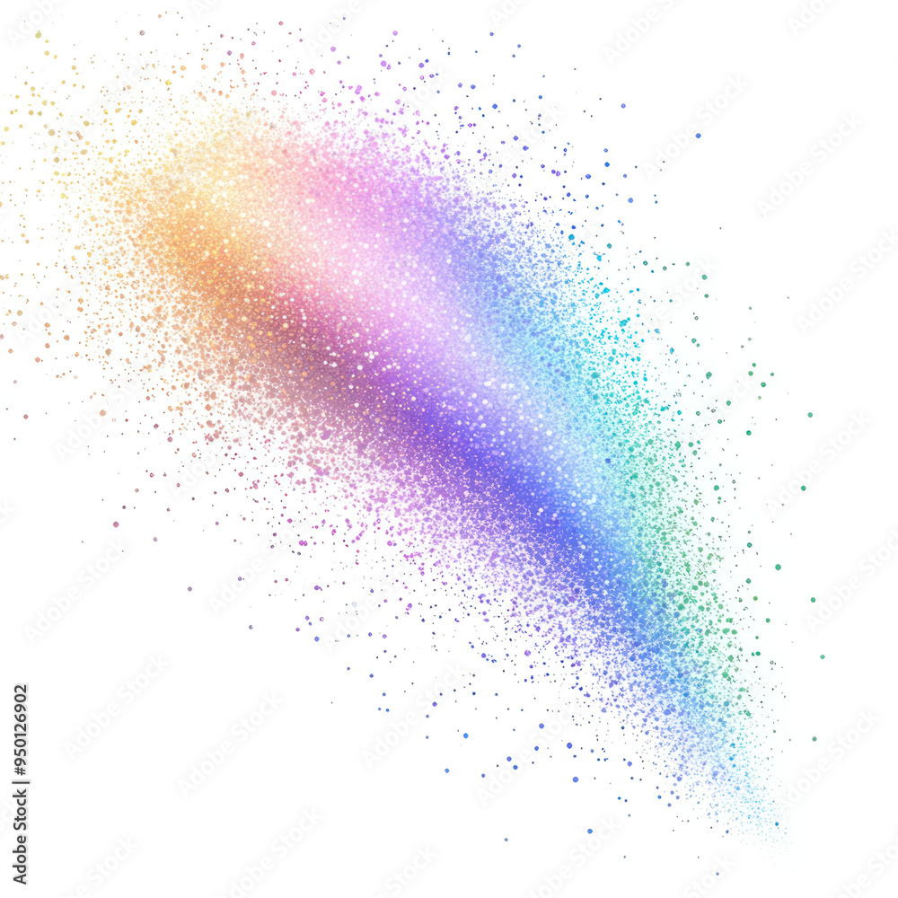 Fototapeta premium PNG Colorful abstract particle explosion