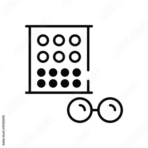 Eye Test Chart vector icon