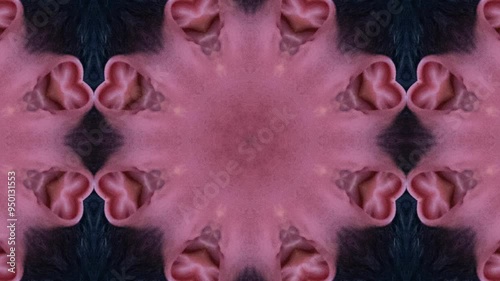 Abstract kaleidoscope with geometric pattern. Kaleidoscopic background design. Hypnotic background