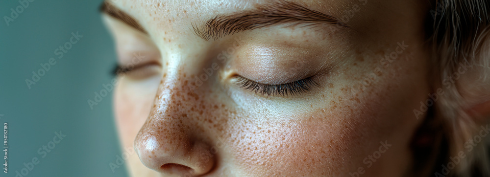 Fototapeta premium Youthful Glow Softening Fine Lines and Wrinkles from a Unique Low Angle View