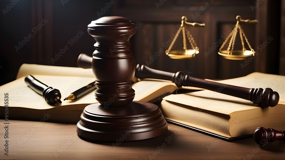 A courtroom gavel is used in this concept of law and authority to represent the adjudication of criminal crimes, legislative power, and judicial decisions. A courtroom gavel is used in this concept of law and authority to represent the adjudication of criminal crimes, legislative power, and judicial decisions.