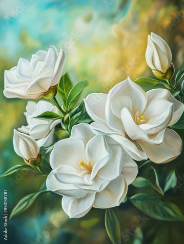 white gardenia flowers