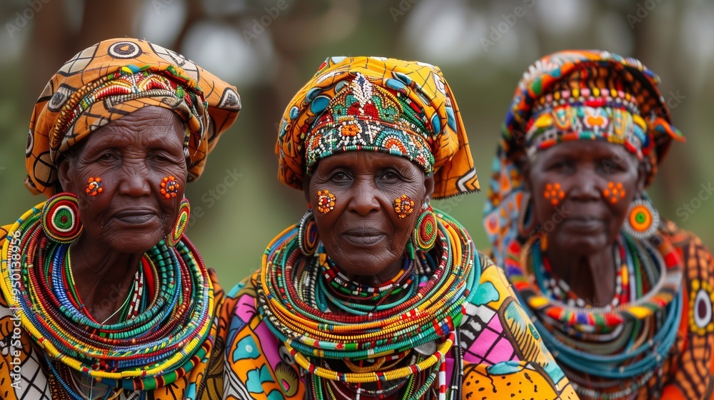 custom made wallpaper toronto digitalWomen of Tanzania. Ethnic costumes of African women. Traditions of African tribes.