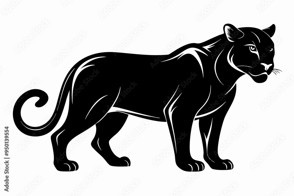 Black Panther Silhouette vector illustration Black Panther Silhouette vector illustration