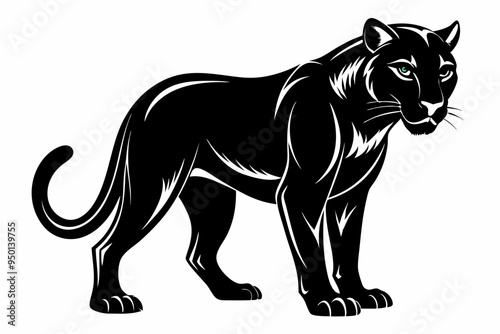 Black Panther Silhouette vector illustration