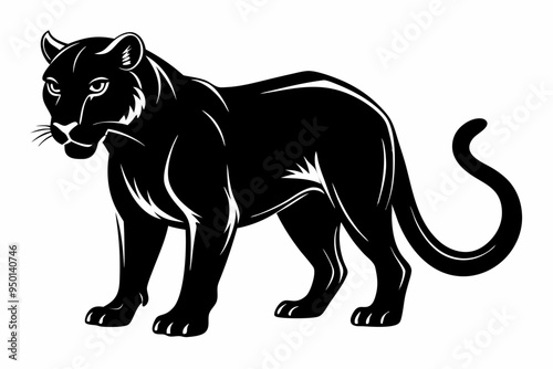 Black Panther Silhouette vector illustration