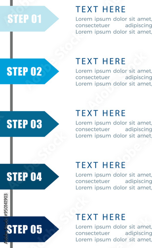 Steps road map timeline vector design