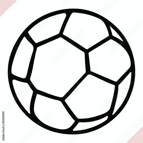 Football ball soccer silhouette, Sports Balls vector illustration, Football doodle