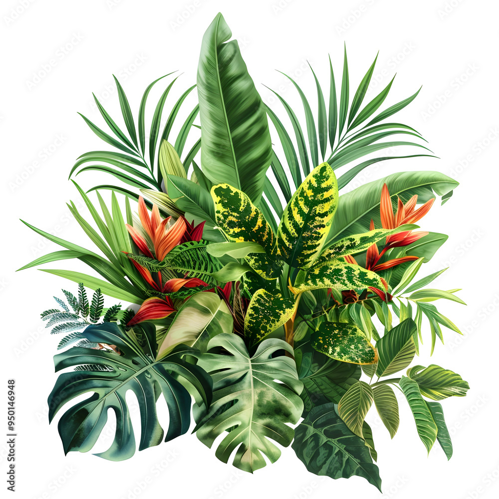 Obraz premium Tropical Leaf Arrangement