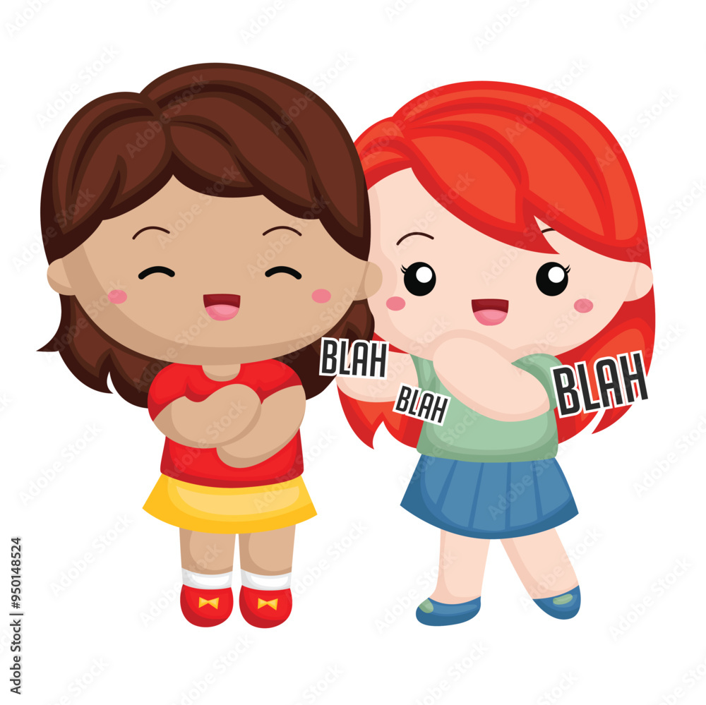 Kids Activity Conversation Chit Chat Girl Gossip Expression Cartoon Illustration Vector Clipart Sticker Decoration Background Kids Activity Conversation Chit Chat Girl Gossip Expression Cartoon Illustration Vector Clipart Sticker Decoration Background