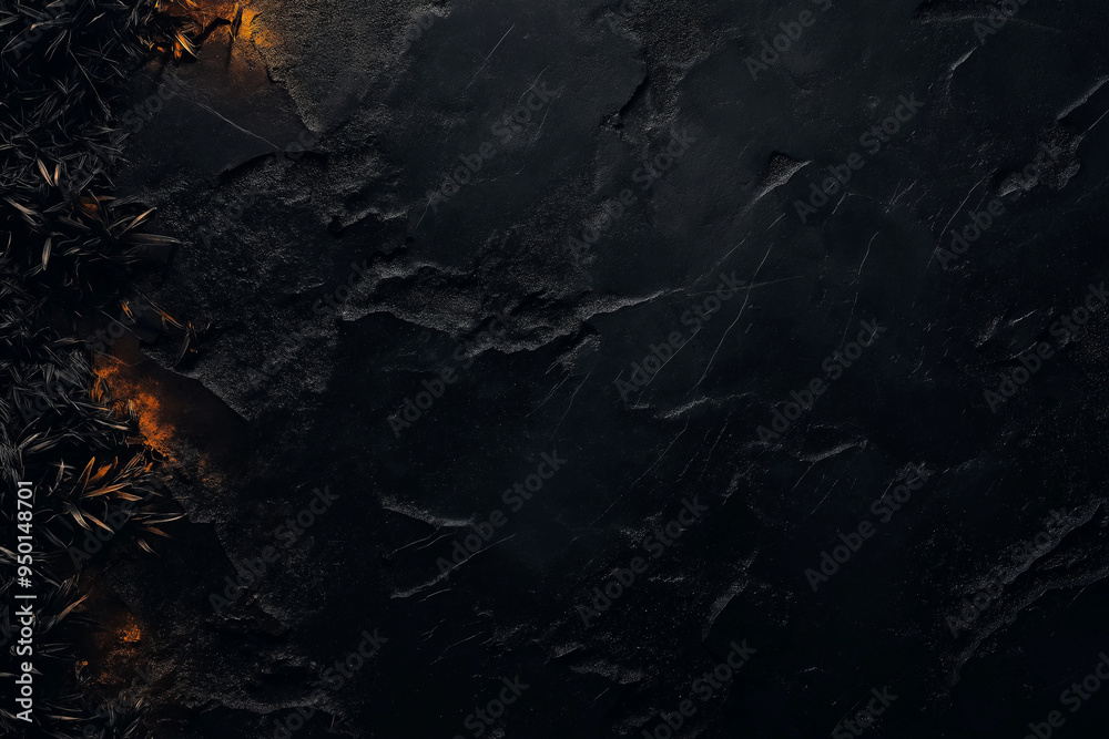 Fototapeta premium Dark black rough abstract background, pattern Fire and glow effects. AI generation.