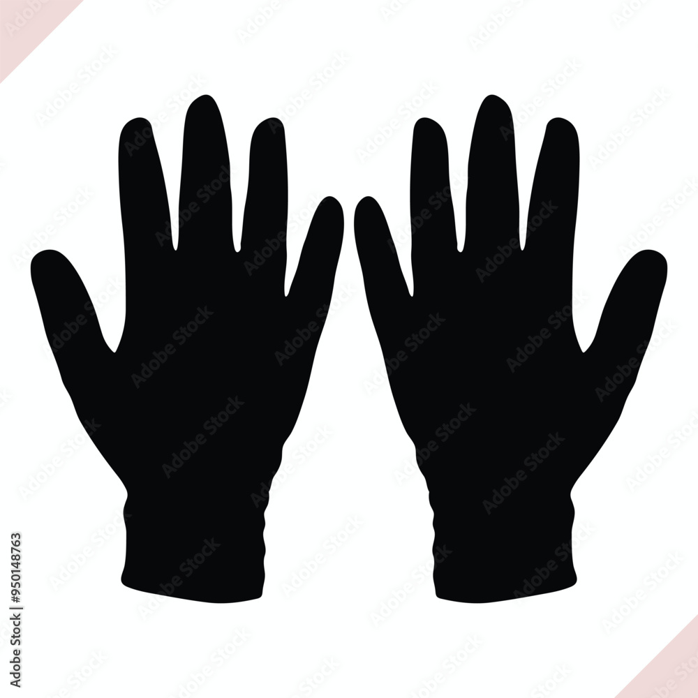 Gloves silhouette, Gardening Icon vector illustration on a white background Gloves silhouette, Gardening Icon vector illustration on a white background