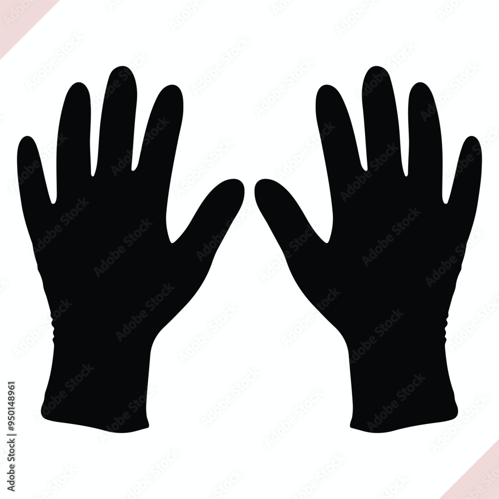Obraz premium Gloves silhouette, Gardening Icon vector illustration on a white background