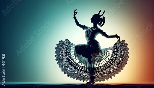scenic view of a silhouette of a classical dancer performing in a theatre