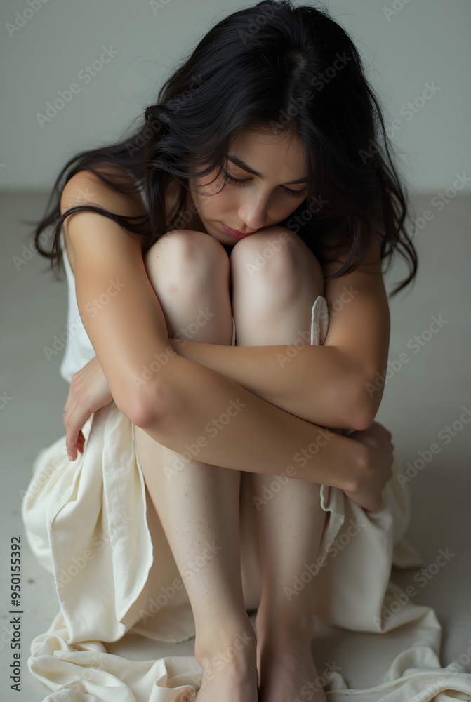 Naklejka premium Insecure Indian Women Seeking Justice