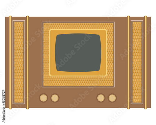 retro old vintage icons flat style stock vector illustration isolated on white background