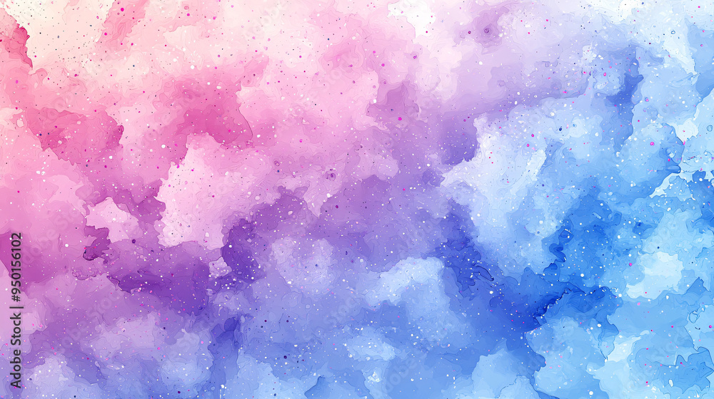 Fototapeta premium Watercolor Splashes Design with Gradient Patterns and Vibrant Paint Splatters