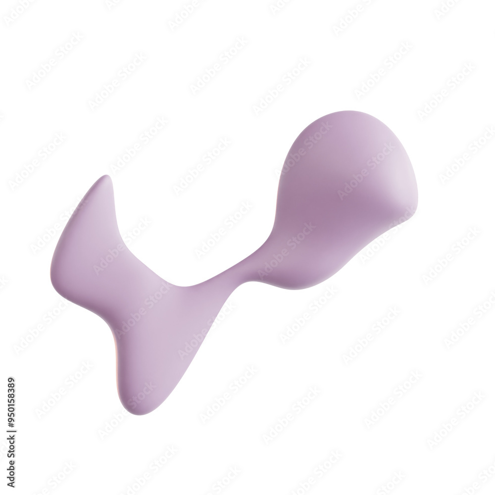 Fototapeta premium Colorful Smooth Fluid Shape with a Curved Design