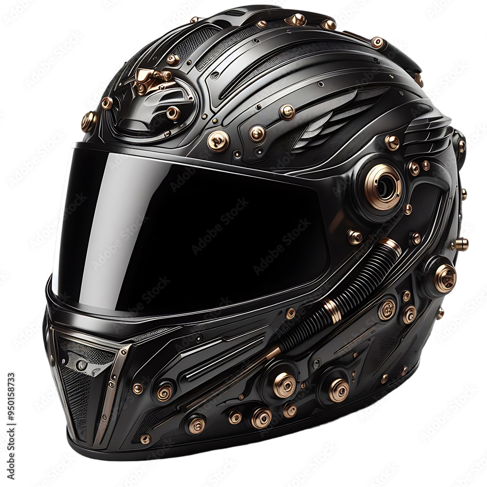 Fototapeta premium Motorcycle helmet isolated on white background