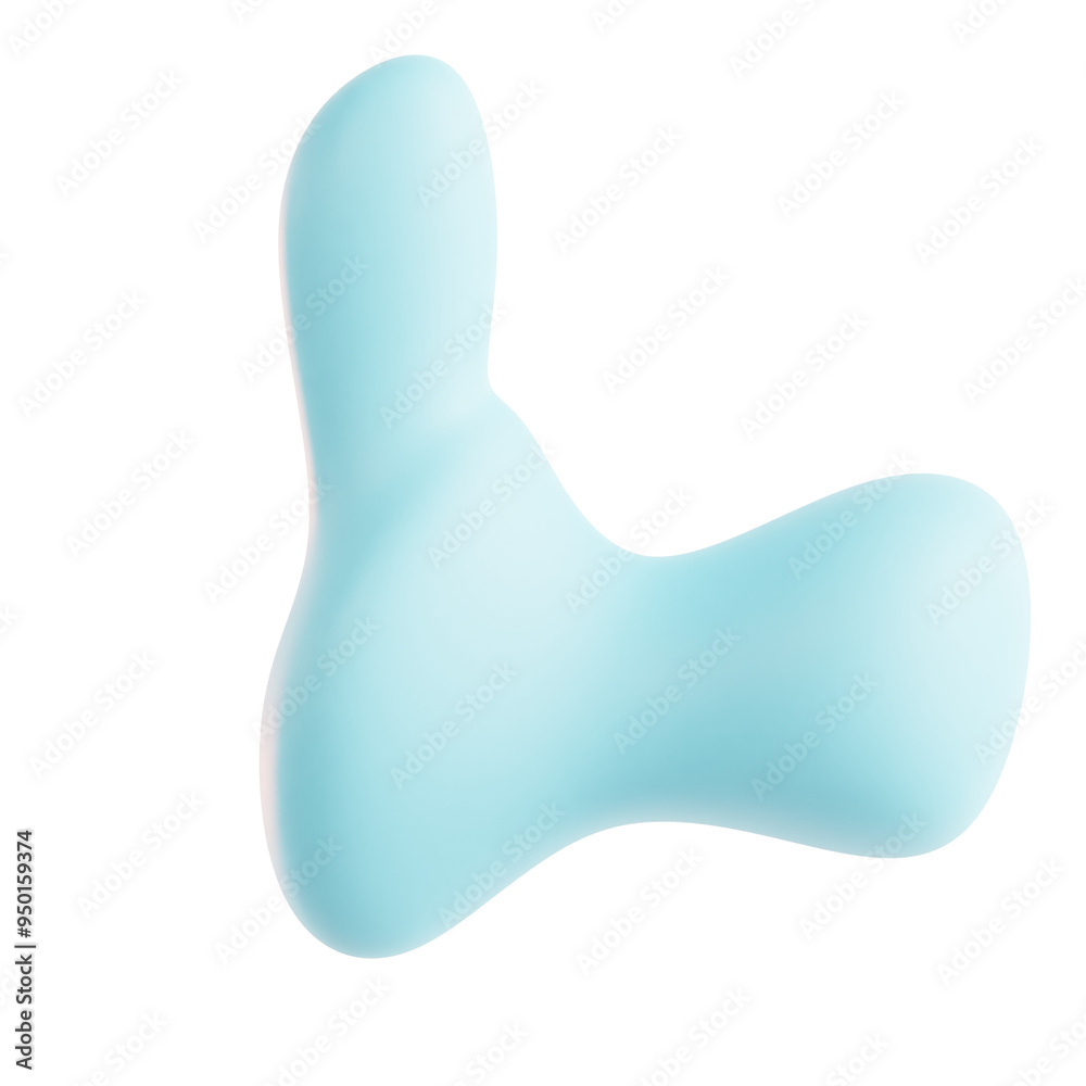 Colorful Curved Fluid Shape with Smooth Contours Colorful Curved Fluid Shape with Smooth Contours