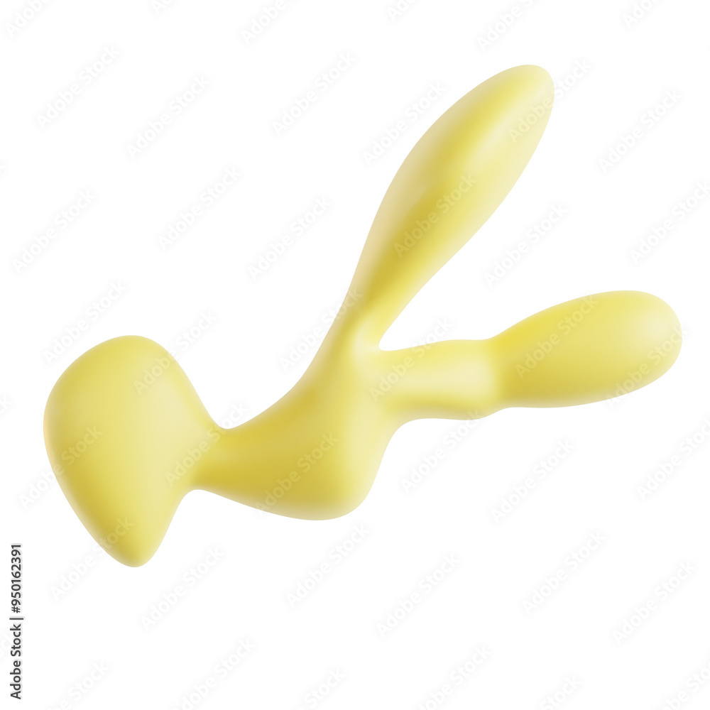 Bright Colorful Fluid Shape with a Soft Bend Bright Colorful Fluid Shape with a Soft Bend