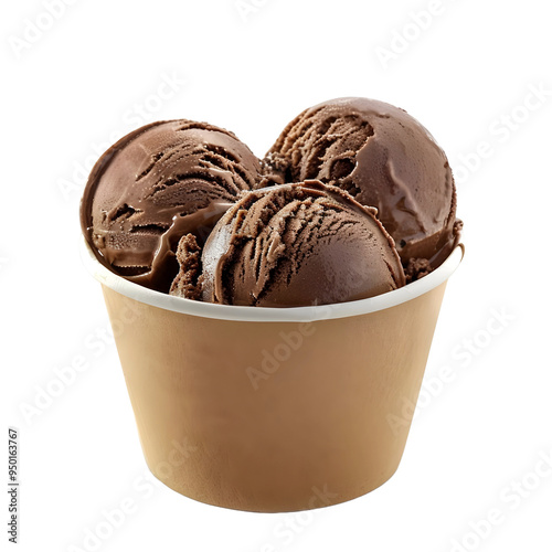 Chocolate Ice Cream in a Paper Cup