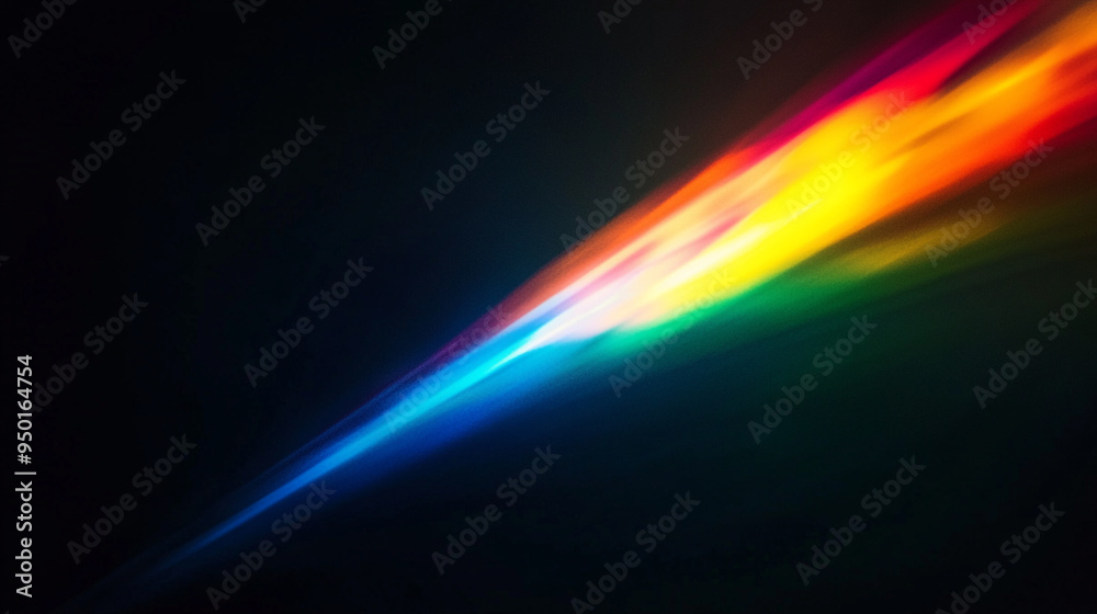 Abstract colorful rainbow light and prism light trails flare spectrum in black background Abstract colorful rainbow light and prism light trails flare spectrum in black background