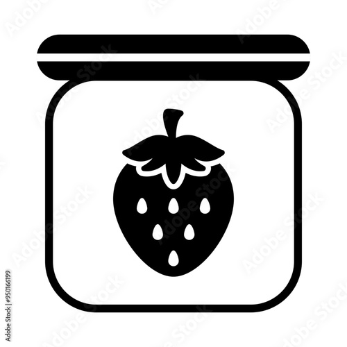 strawberry jam jar