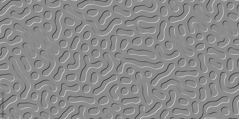 Abstract Turing organic wallpaper with background. Turing reaction diffusion monochrome seamless pattern with chaotic motion. Natural seamless line pattern. Linear design with biological shapes. Abstract Turing organic wallpaper with background. Turing reaction diffusion monochrome seamless pattern with chaotic motion. Natural seamless line pattern. Linear design with biological shapes.