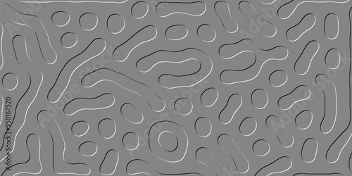 Abstract Turing organic wallpaper with background. Turing reaction diffusion monochrome seamless pattern with chaotic motion. Natural seamless line pattern. Linear design with biological shapes. photo