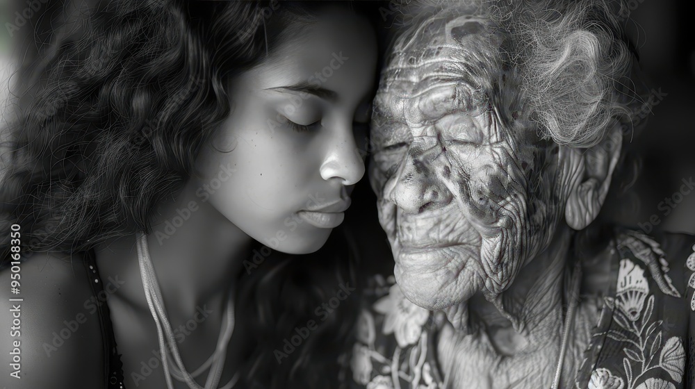 Heartwarming Connection: Loving Interaction Between Caregiver and Elderly Person Heartwarming Connection: Loving Interaction Between Caregiver and Elderly Person