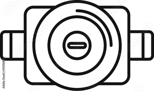 This icon of a water meter is perfect for websites and apps that need a simple, modern design