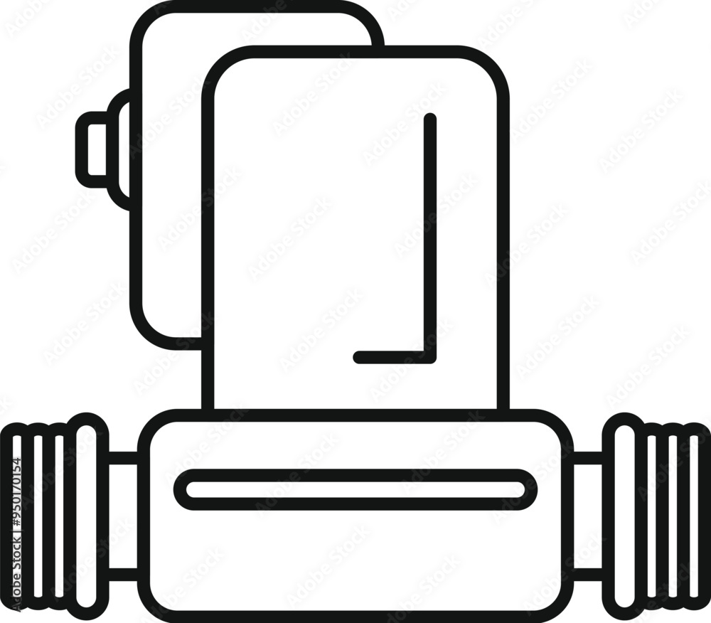 Water meter icon showing water consumption metering for utilities industry Water meter icon showing water consumption metering for utilities industry