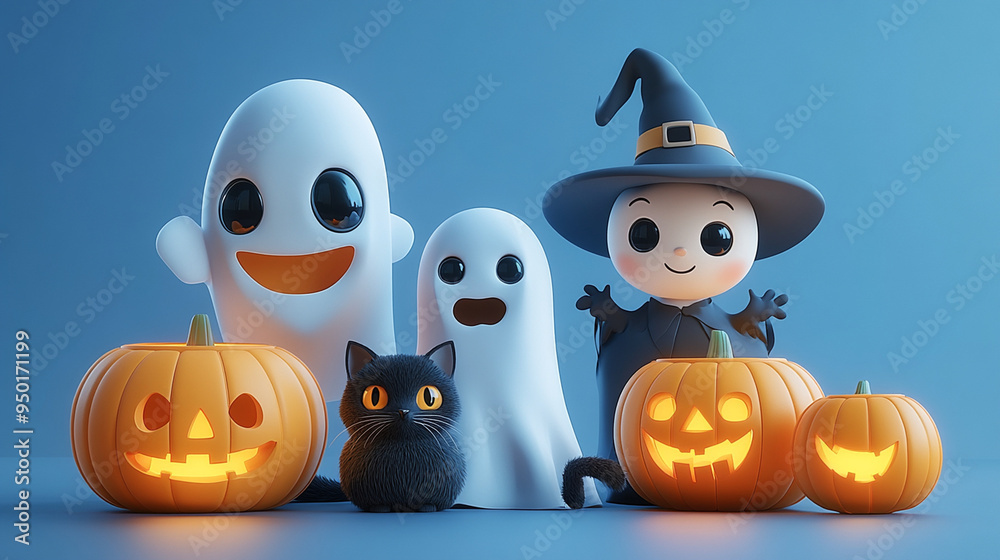 cute Halloween 3D characters cute Halloween 3D characters