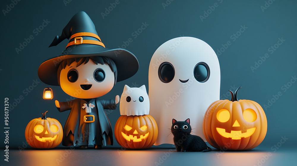 cute Halloween 3D characters cute Halloween 3D characters