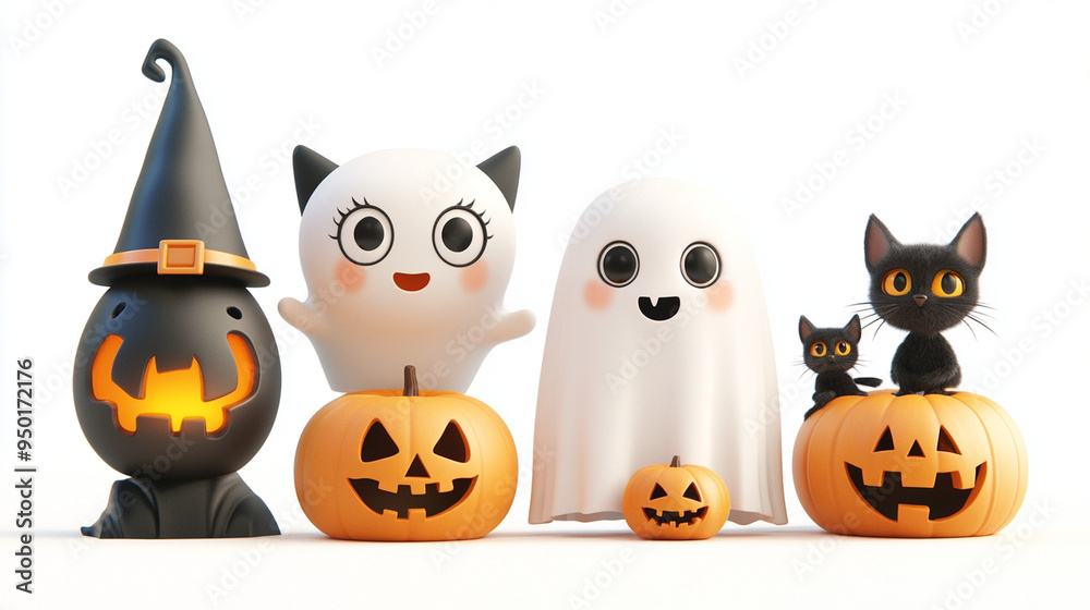 cute Halloween 3D characters cute Halloween 3D characters