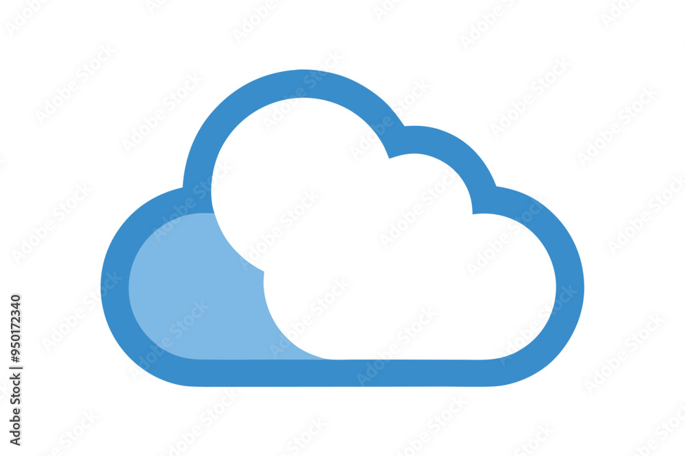 Minimalist cloud icon set vector. Minimalist cloud icon set vector.