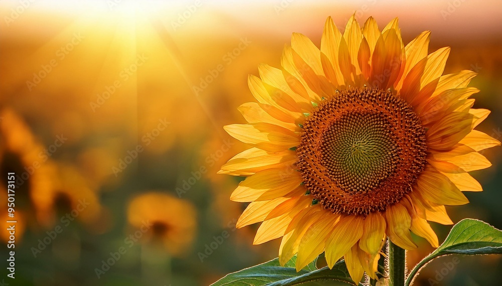 Obraz premium Bright and Beautiful: Sunflower in a Sunlit Field