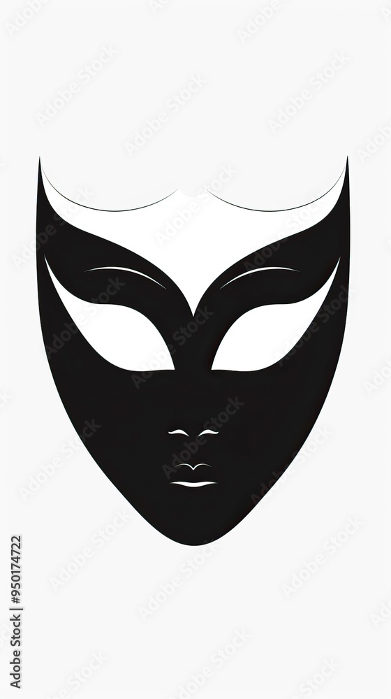 Masquerade vector icon on white background Masquerade vector icon on white background