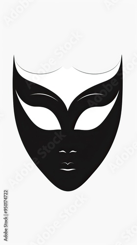 Masquerade vector icon on white background